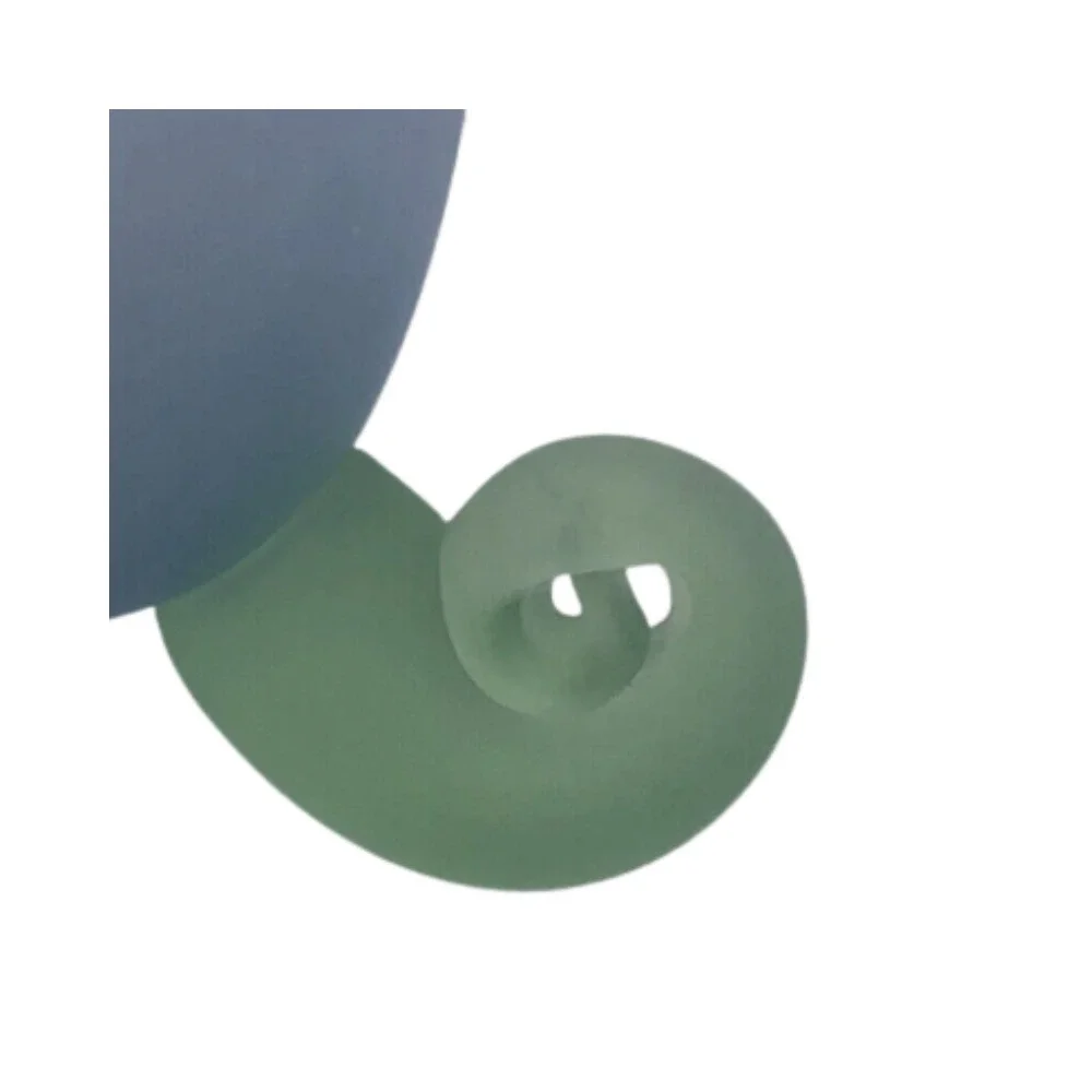 Glass Nut Candy or Treat Bowl Dish Satin Frost Blue With Green Snail Shaped Feet